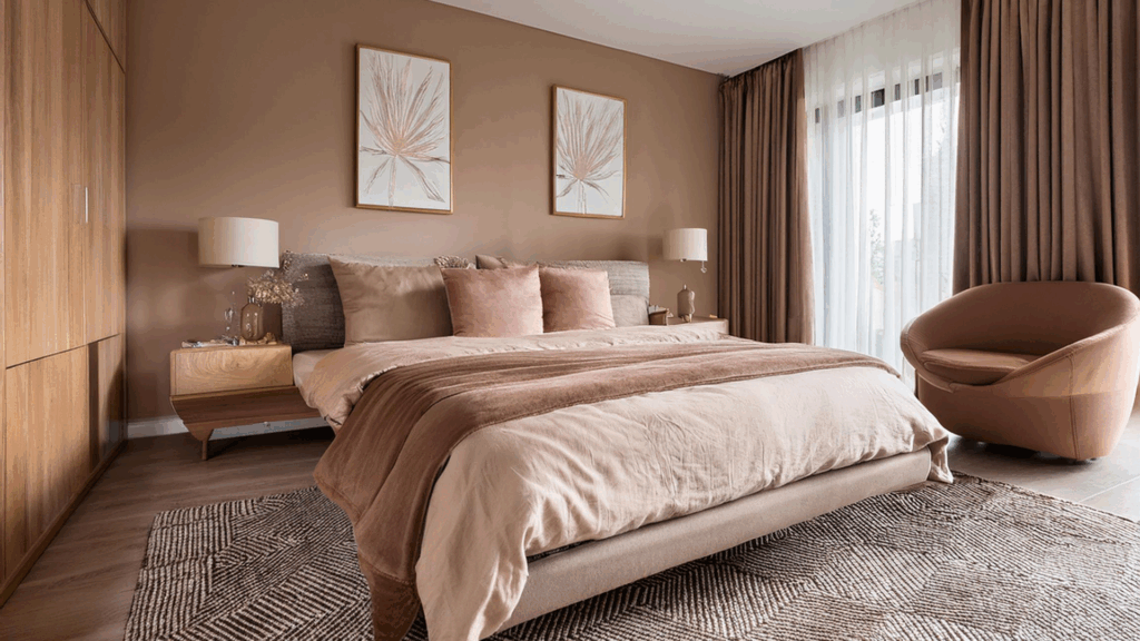 stanza in color mocha mousse il colore pantone dell'anno